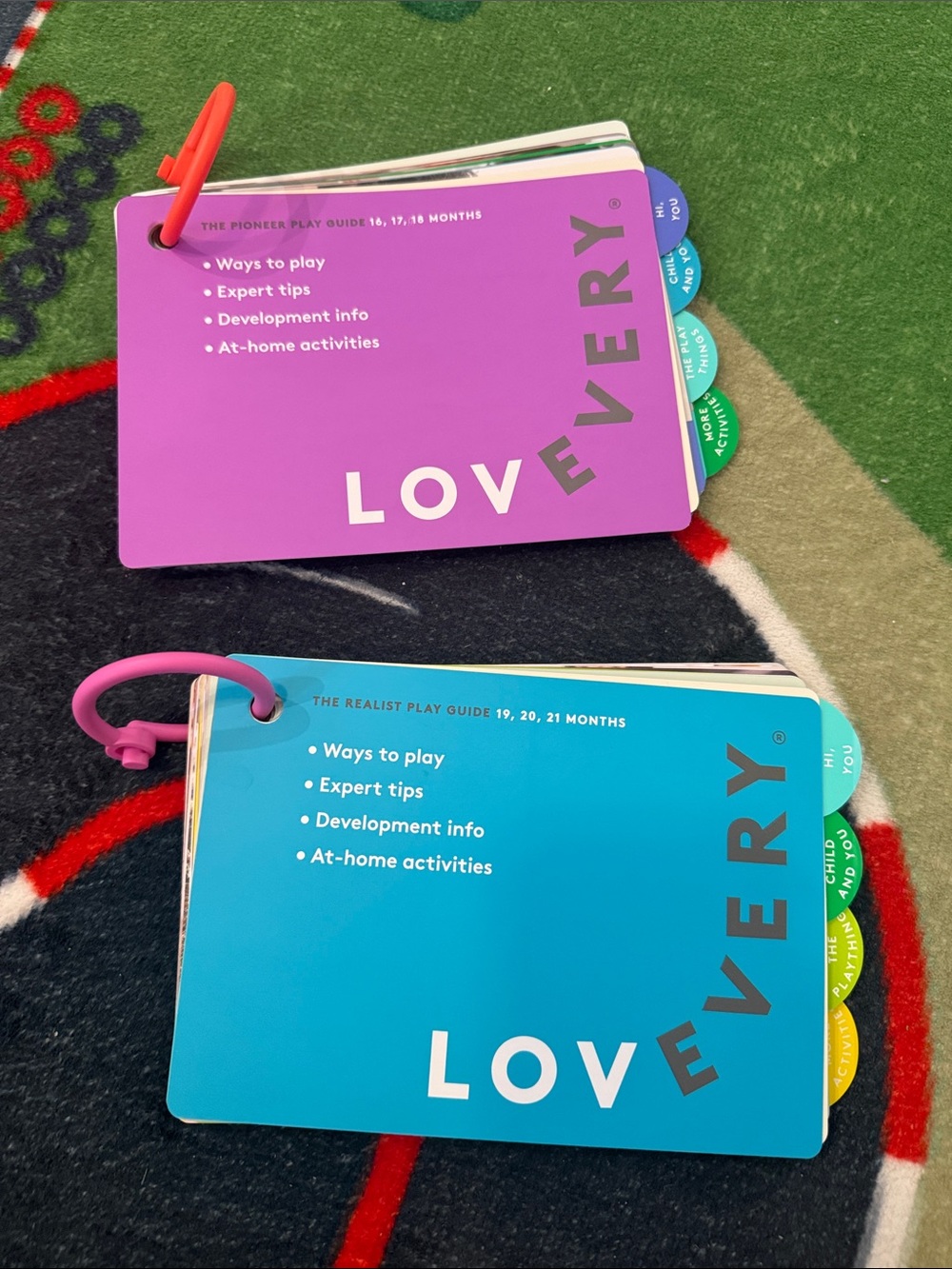 Lovevery Play Guides - Purple & Blue - Developmental Activity Cards